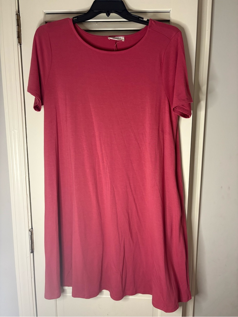 Zenana Outfitters Coral Pink Short Sleeve Mini Dress